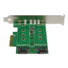 Startech Tarjeta Adaptadora PCI Express 3.0 de 3 Puertos M.2 para SSD
