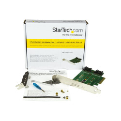Startech Tarjeta Adaptadora PCI Express 3.0 de 3 Puertos M.2 para SSD