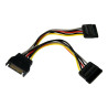 Cable Sata Bifurcador Divisor Splitter De Alimentacion 0.15M | APLIUM