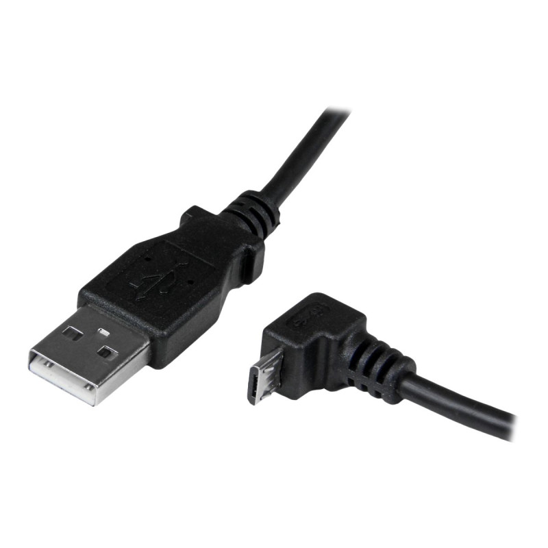 Cable 2M Micro USB B A USB A Acodado Hacia Abajo Adaptador | APLIUM