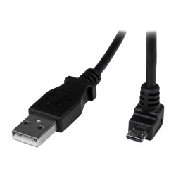 Cable 2M Micro USB B A USB A Acodado Hacia Abajo Adaptador | APLIUM