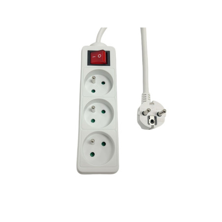 3-way Power Strip on/off