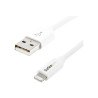 Cable 2M Lightning Apple Ipod iPad iPhone A USB 2.0 Blanco | APLIUM