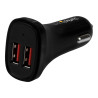 Cargador De Coche USB Dos Puertos 24W 4.8A Negro | APLIUM