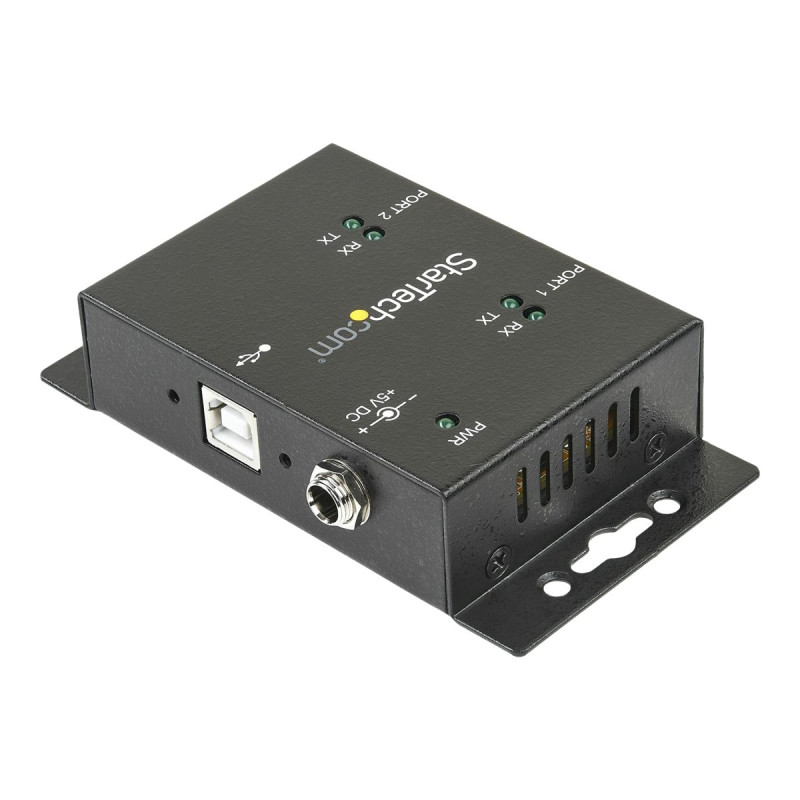 StarTech.com Concentrador Hub Industrial de 2 Puertos Serie Serial RS2
