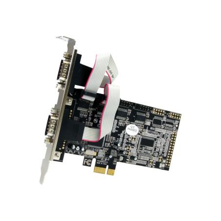 Startech Tarjeta Adaptadora PCI Express PCIe de 4 Puertos Serie Cable