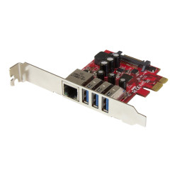 StarTech.com Tarjeta Adaptador de Red Ethernet Gigabit Combo con Hub C