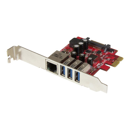 StarTech.com Tarjeta Adaptador de Red Ethernet Gigabit Combo con Hub C