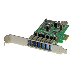 StarTech.com Adaptador tarjeta PCI Express 7 puertos USB 3.0 con alime