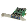 StarTech.com Adaptador tarjeta PCI Express 7 puertos USB 3.0 con alime