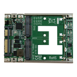 StarTech.com Adaptador Conversor de SSD mSATA Doble a SATA RAID de 2,5