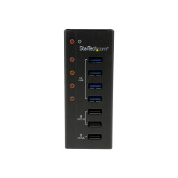 StarTech.com Hub Concentrador USB 3.0 de 4 Puertos con 3 Puertos de Ca