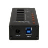 StarTech.com Hub Concentrador USB 3.0 de 4 Puertos con 3 Puertos de Ca
