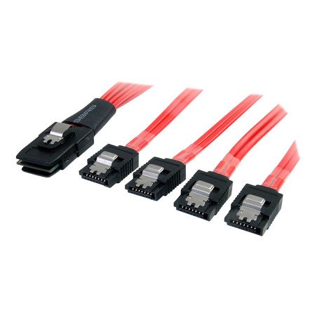StarTech.com Cable de 1m SAS Serial Attached SCSI SFF 8087 a 4x SATA c