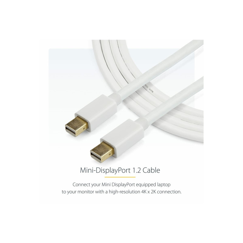 2m 1.8m White Mini DisplayPort 1.2 Cable | APLIUM