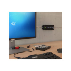 Startech Concentrador Industrial USB 3.0 de 10 Puertos - Hub Ladrón co