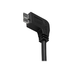 Cable Delgado 0.5M Micro USB 3 Acodado A Izquierda A USB A | APLIUM