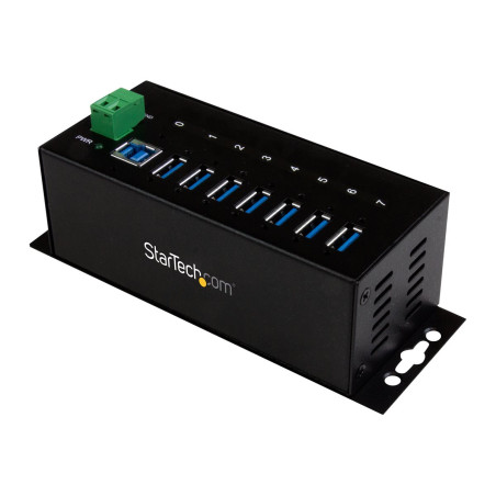 StarTech.com Hub Ladrón USB 3.0 de 7 Puertos Industrial con Fuente de