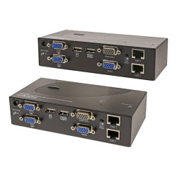 Extensor De Consola Kvm Por Cat 5 Ethernet 200M USB VGA Dobl | APLIUM