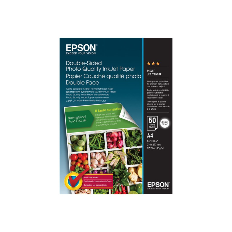 Epson Double-Sided Photo Quality Inkjet Paper - Mate - A4 (2 | APLIUM