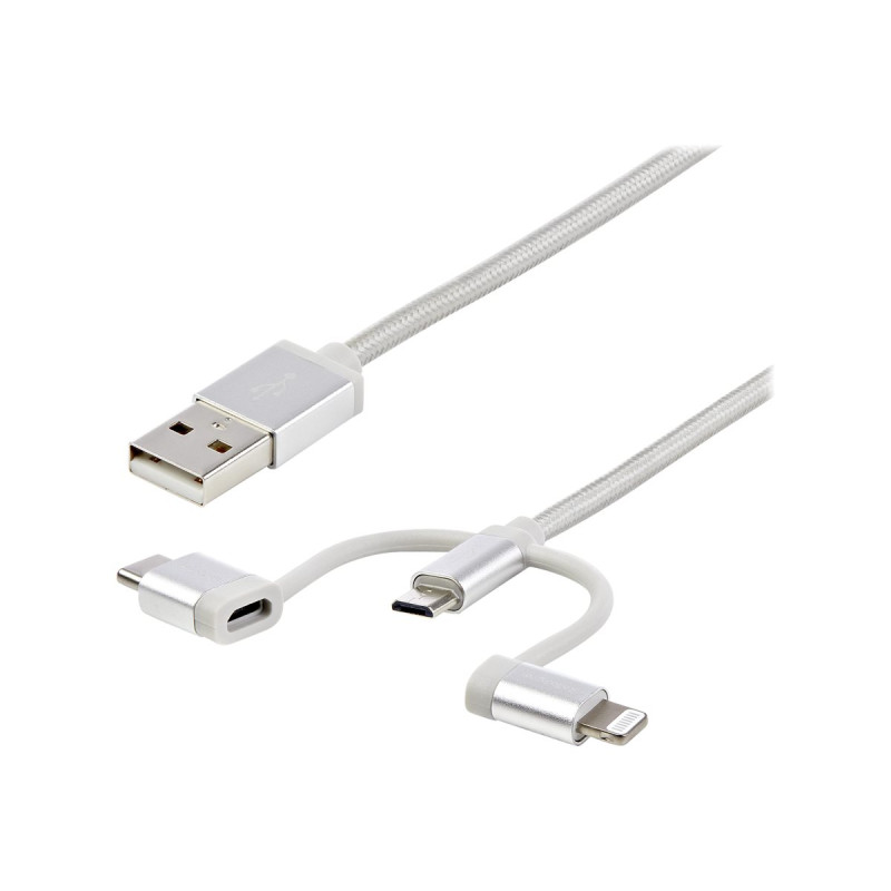 Cable 1M USB A Usbc Micro Lightning Cargador | APLIUM