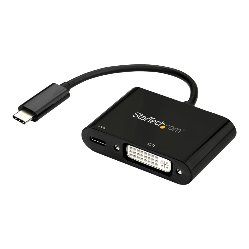 USB-C to DVI Adapter with USB PD Black | APLIUM