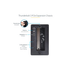 StarTech.com Caja de Expansion Thunderbolt 3 a PCI Express x16 con DP