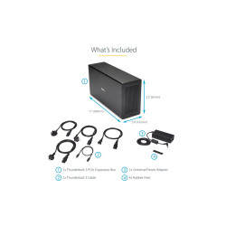 StarTech.com Caja de Expansion Thunderbolt 3 a PCI Express x16 con DP
