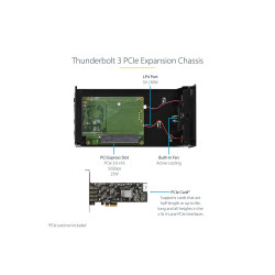 StarTech.com Caja de Expansion Thunderbolt 3 a PCI Express x16 con DP
