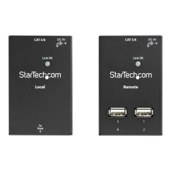 StarTech.com Extensor Alargador USB 2.0 de 4 puertos por cable Cat5 o