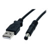 Cable 2M Adaptador USB A Macho Conector Coaxial Barreltipo M | APLIUM