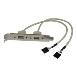 StarTech.com Adaptador de Placa USB A Hembra de 2 puertos - Panel USB