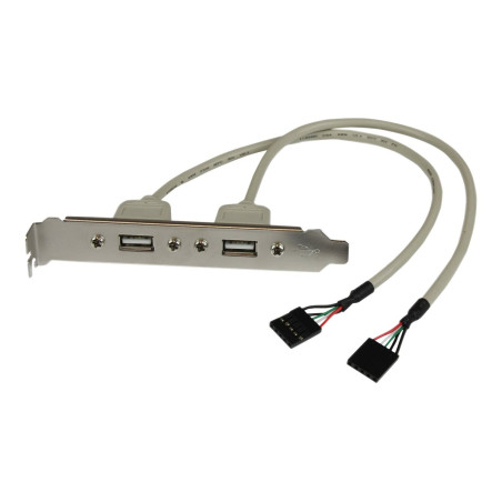 StarTech.com Adaptador de Placa USB A Hembra de 2 puertos - Panel USB