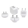 Cargador De Pared USB 2 Puertos Blanco Viajes 110V 220V | APLIUM