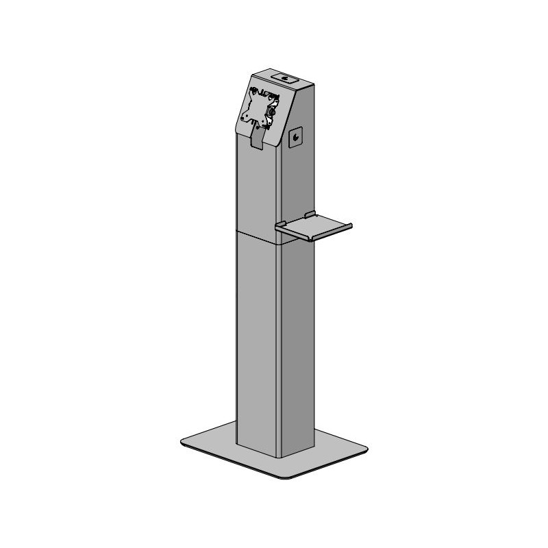 Kiosk with sidemounted