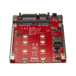 StarTech.com Adaptador para Unidad de Disco M.2 a SATA para Bahía de 2