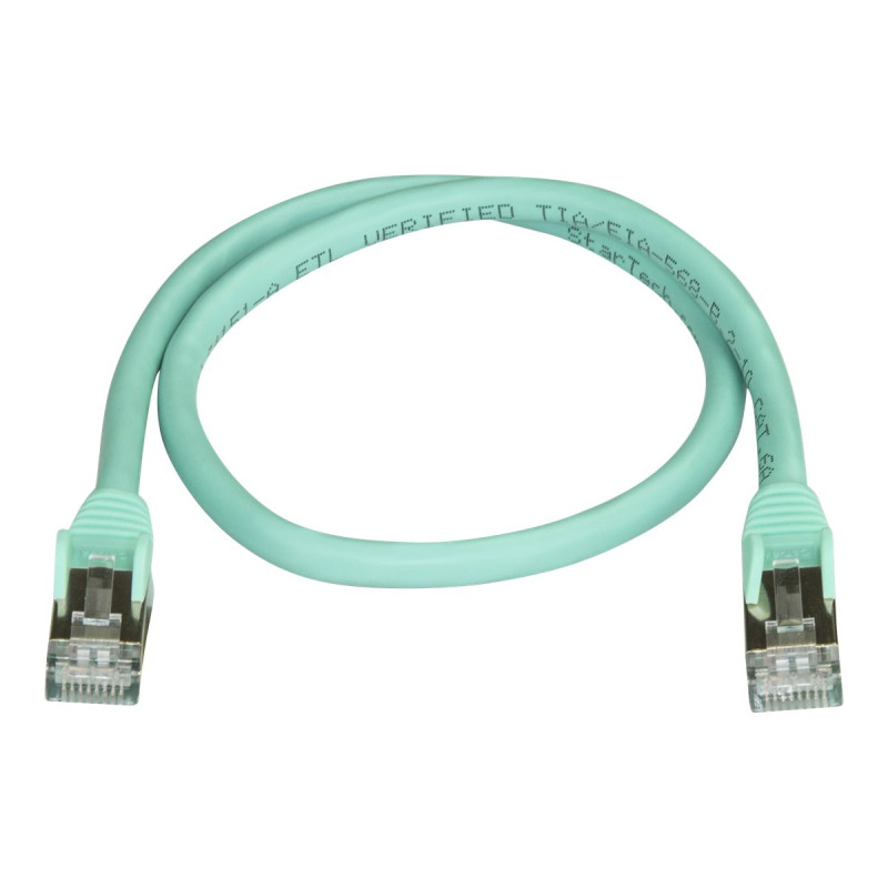 StarTech.com 50cm CAT6A Ethernet Cable, 10 Gigabit Shielded Snagless R