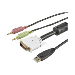 6 ft 4-in-1 USB DVI KVM Cable with Audio | APLIUM