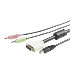 6 ft 4-in-1 USB DVI KVM Cable with Audio | APLIUM