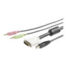 6 ft 4-in-1 USB DVI KVM Cable with Audio | APLIUM