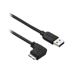Cable Delgado 1M Micro USB 3.0 Acodado A Izquierda A USB A | APLIUM