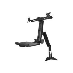 Sit Stand Dual Monitor Arm - Adjustable | APLIUM