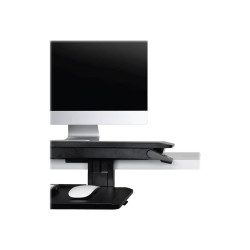 Workfit-tx W/DROPDOWN Kb Tray Pvc Black | APLIUM