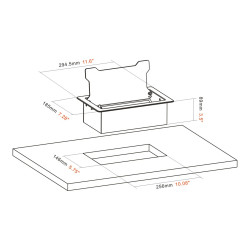 Componente de placa frontal AV modular - marco de mesa - marco montado