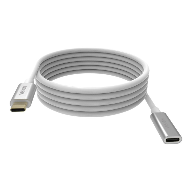 Cable de extensión USB C de 2 m - USB 3.2 gen 1 5 gbps - soporta corri