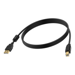 Cable USB 2.0 micro B a A de 2 m - conectores chapados en oro - núcleo