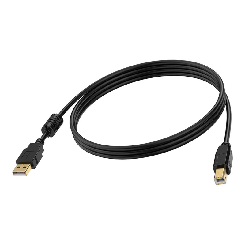 Cable USB 2.0 micro B a A de 2 m - conectores chapados en oro - núcleo
