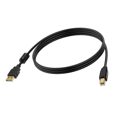Cable USB 2.0 micro B a A de 2 m - conectores chapados en oro - núcleo