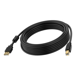 Cable USB 2.0 micro B a A de 3 m - conectores chapados en oro - núcleo