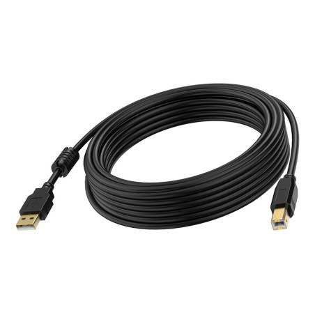 Cable USB 2.0 micro B a A de 3 m - conectores chapados en oro - núcleo